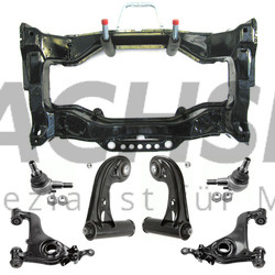 MERCEDES BENZ E-Klasse W210 S210 Motorträger Achsträger Pulverbeschichtet + Querlenker