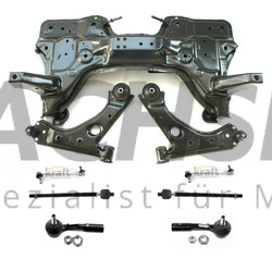 NEUTEIL für Opel Corsa D Motorträger Achsträger Fahrschemel vorne + Querlenker Set