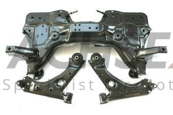 NEUTEIL für Opel Corsa D mit 2x Querlenker L+R Motorträger Achsträger Fahrschemel vorne