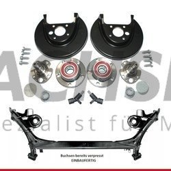 NEUTEILE für VW Golf 4 Bora 1J New Beetle | Audi A3 | Seat Toledo Leon | Skoda Octavia Hinterachse Achsträger Hinten + Radnabe Radlager Links + Rechts