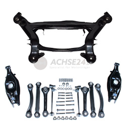 NEUTEIL für MERCEDES BENZ C-Klasse W202 S202 Hinterachse Achsträger Pulverbeschichtet + Buchsen + Federlenker + Querlenker Kraft/Reinhoch