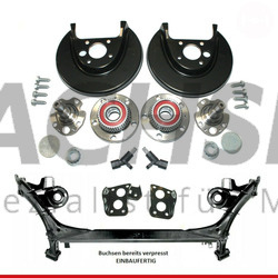 NEUTEILE für VW Golf 4 Bora 1J New Beetle | Audi A3 | Seat Toledo Leon | Skoda Octavia Hinterachse Achsträger Hinten + Halter + Radnabe Radlager Links + Rechts