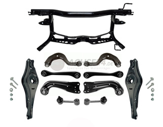 NEUTEILE für VW Golf V 5 | Audi A3 8P TT | Skoda Octavia II Hinterachse Achsträger Achse hinten Achskörper + Federlenker NEU + Querlenker NEU